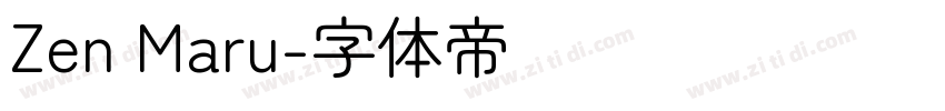 Zen Maru字体转换